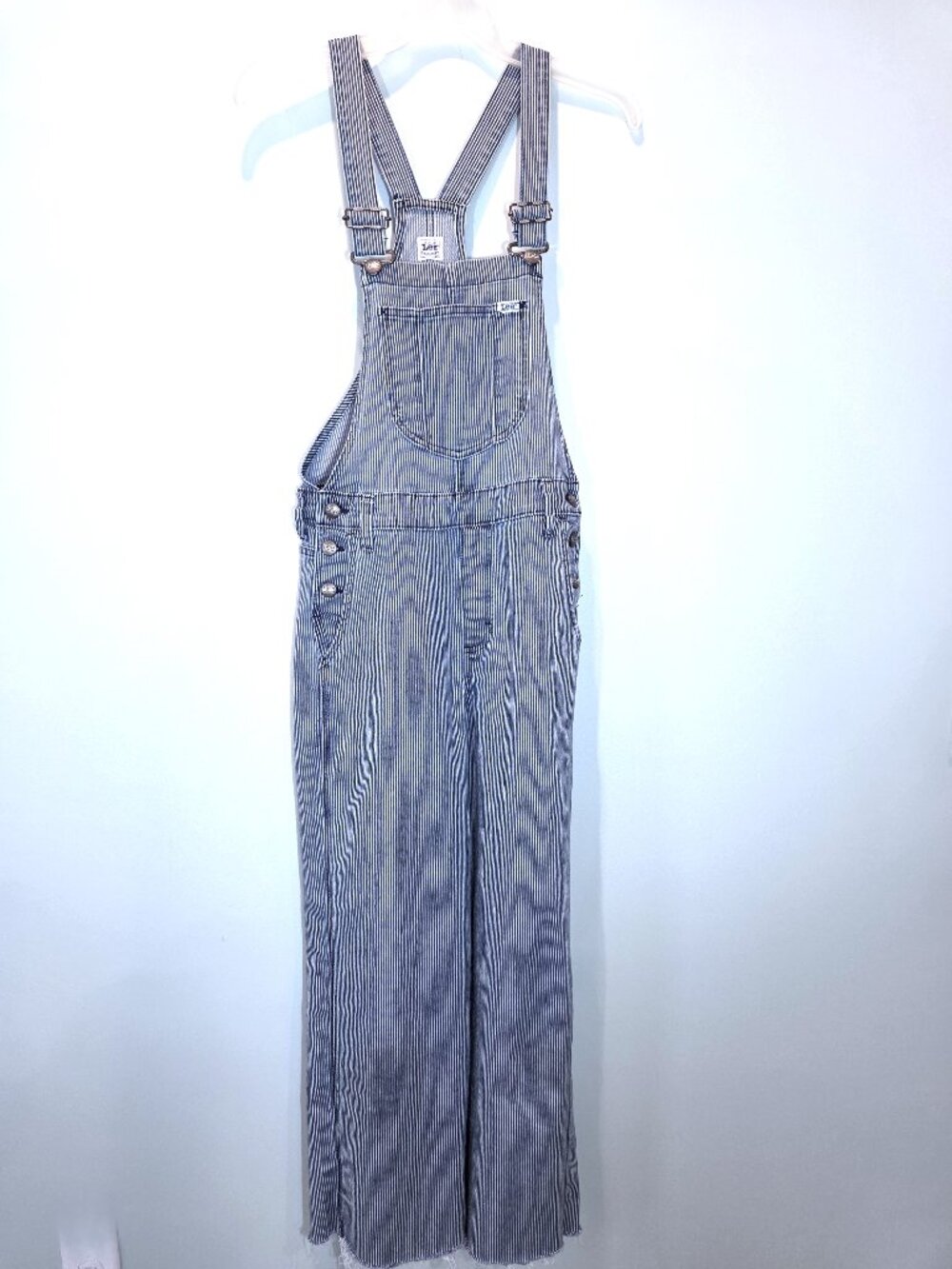 Lee Striped Denim Overalls Size M